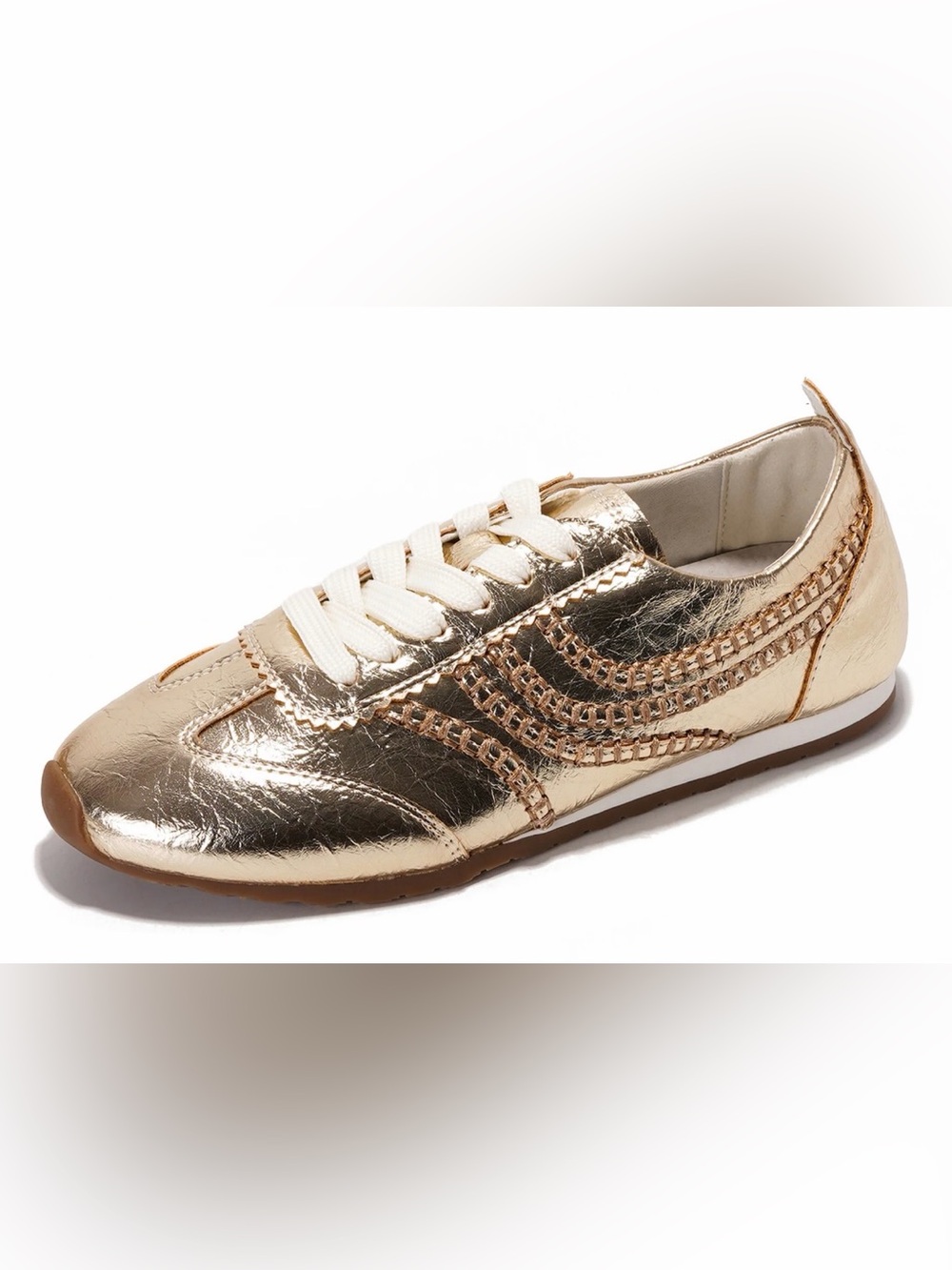 Project Cloud Metallic Gold Leather Memory Foam Sneakers Women’s 8.5 / EU 39